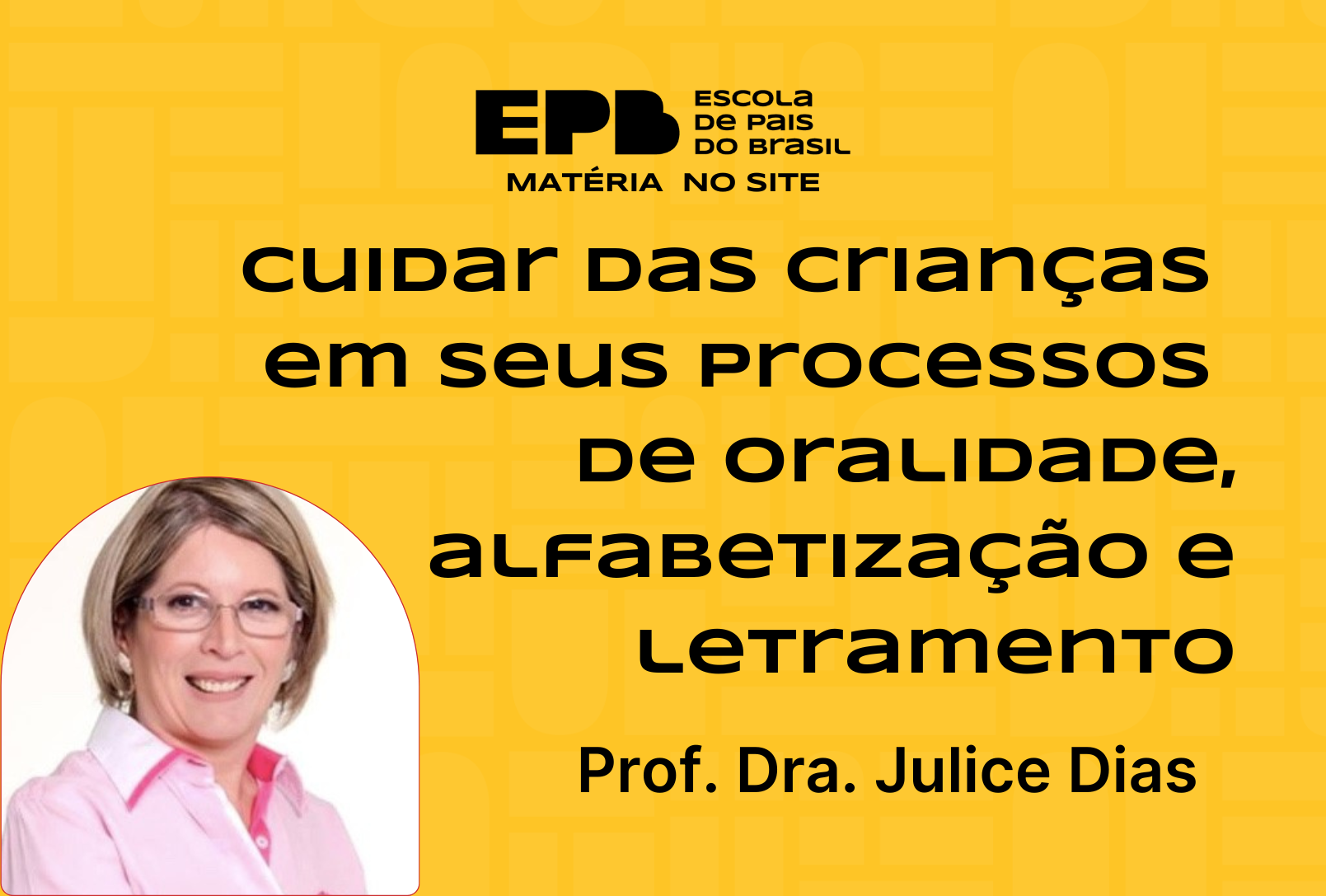 Capa conteúdos – Cuidar das crianças em seus processos de oralidade